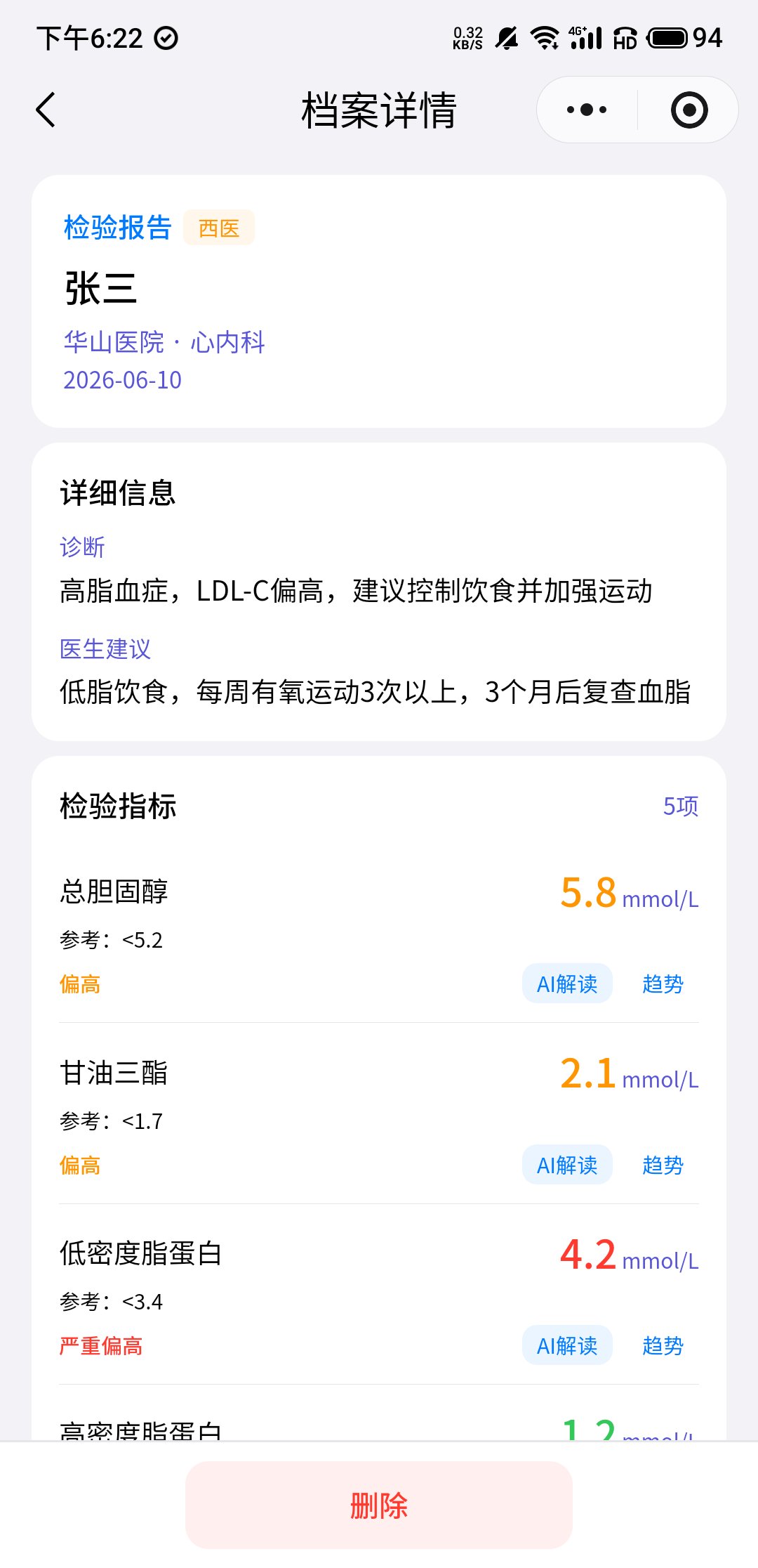 档案详情